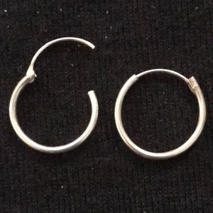 1/2” pair of Cuffs / Hoops Sterling Silver Earring